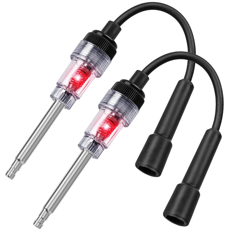 Magic Mask 2PCS Inline Spark Plug Testers, Small Armature Diagnostic Detector Tool, Ignition Coil Tester for Engines for Automotive, Cars, Lawnmowers, Small & Big Internal/External Engines - Image 1
